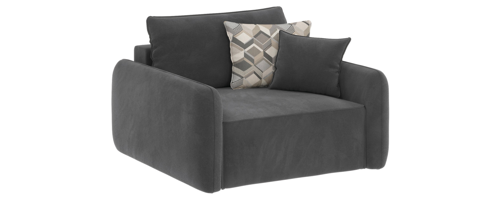 Grafitowy fotel industrialny Vinci